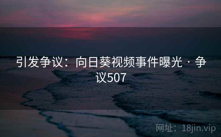 引发争议：向日葵视频事件曝光 · 争议507