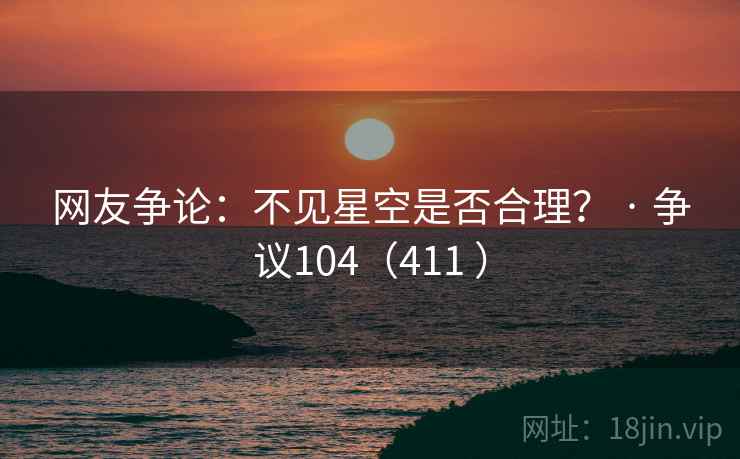 网友争论：不见星空是否合理？ · 争议104（411 ）